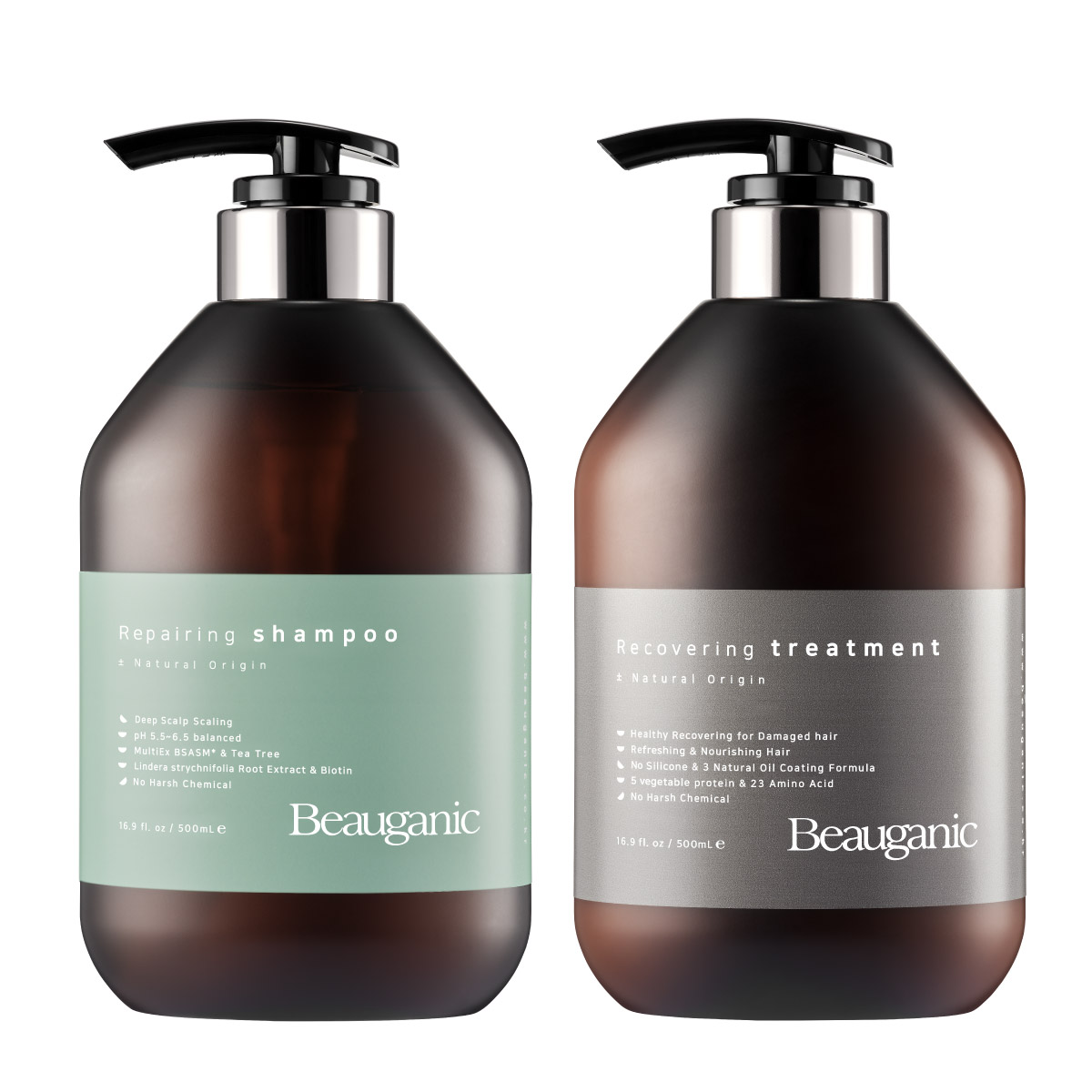 뷰가닉 리페어링 샴푸 500ml + 뷰가닉 리커버링 트리트먼트 500ml