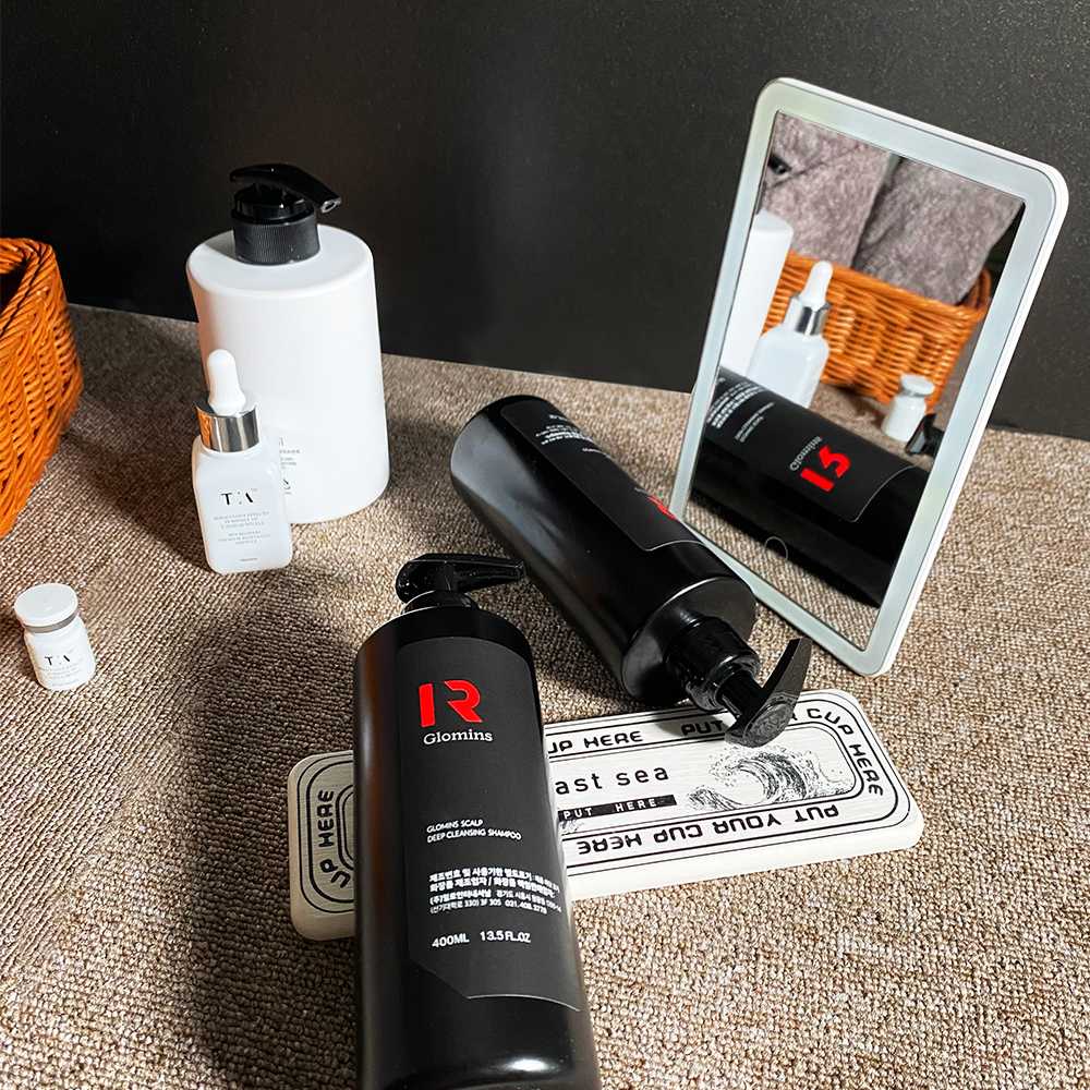 글로민스 스칼프 딥 클렌징 약산성 펩타이드 숯 샴푸 400ML